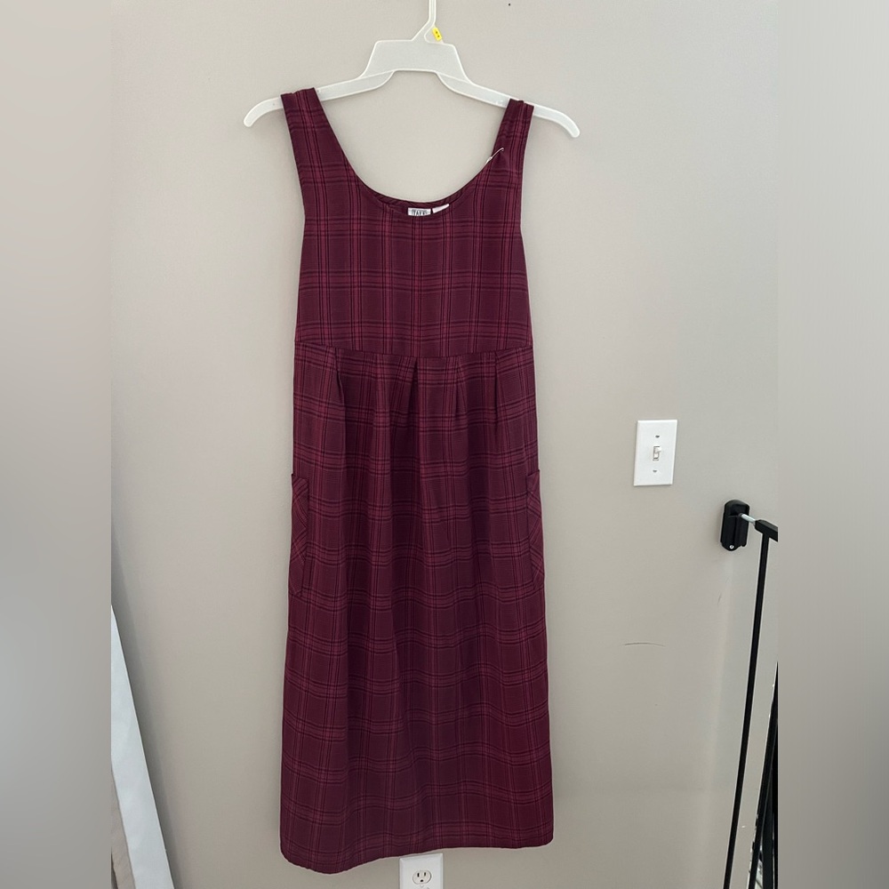 Plaid Maternity Dress